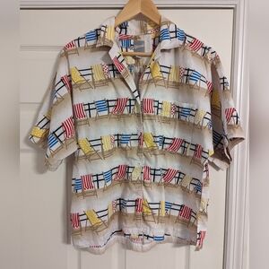 Merona Multicolor Patterned Button-Up Shirt